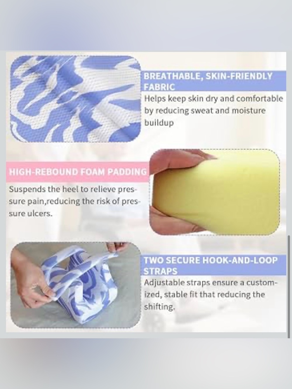 3D Heel Protector to Elevation Foot for Pressure Sores-1PC 2403/bb11-1 - Picture 3 of 7